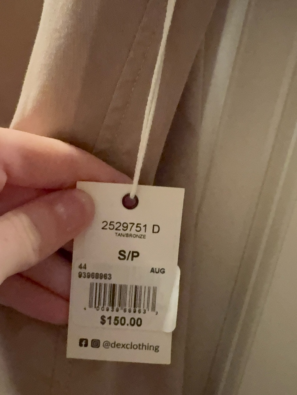 Dex Beige Trench Coat - Light Neutral Outerwear - Picture 2 of 4